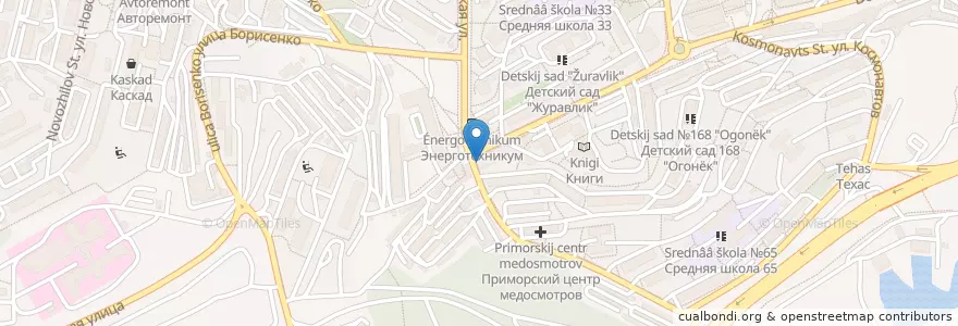 Mapa de ubicacion de Bistrot en Rusya Federasyonu, Дальневосточный Федеральный Округ, Приморский Край, Владивостокский Городской Округ.