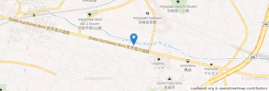 Mapa de ubicacion de コスモ石油 en Japonya, 神奈川県, 川崎市, 宮前区.