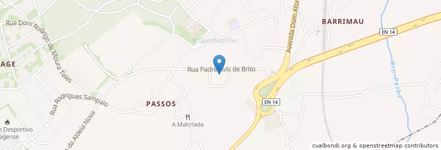 Mapa de ubicacion de Eugenio's en Portugal, Norte, Braga, Ave, Vila Nova De Famalicão, Vila Nova De Famalicão E Calendário.