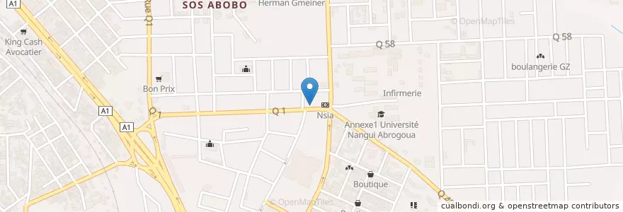 Mapa de ubicacion de Pharmacie Tima en Costa De Marfil, Abiyán, Abobo.
