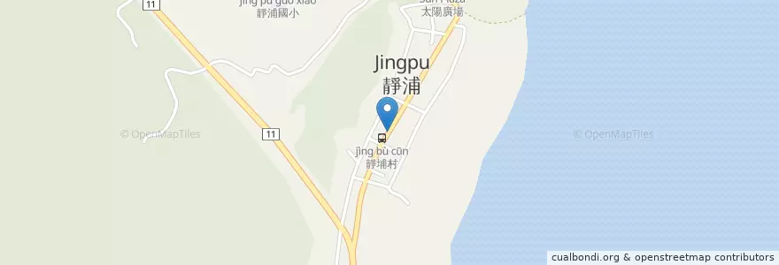 Mapa de ubicacion de 靜埔村 en Taiwan, 臺灣省, Hualien.