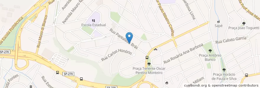 Mapa de ubicacion de Yatta Sushi en Brasile, Regione Sudest, San Paolo, Região Geográfica Intermediária De São Paulo, Região Metropolitana De São Paulo, Região Imediata De São Paulo, San Paolo.