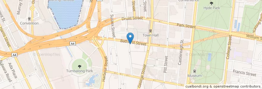 Mapa de ubicacion de Belvedere Hotel en Australia, New South Wales, Council Of The City Of Sydney, Sydney.