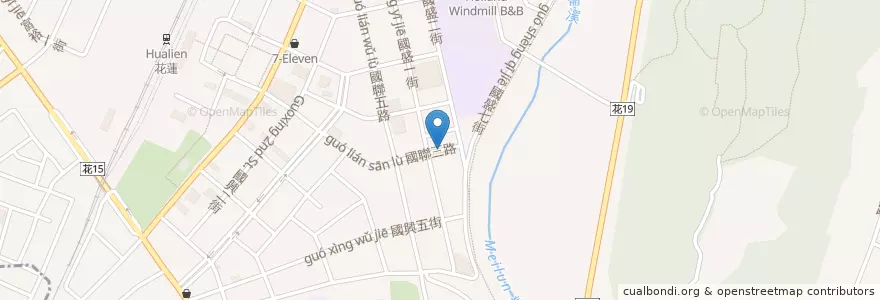 Mapa de ubicacion de Secret en 타이완, 타이완성, 화롄현, 화롄 시.
