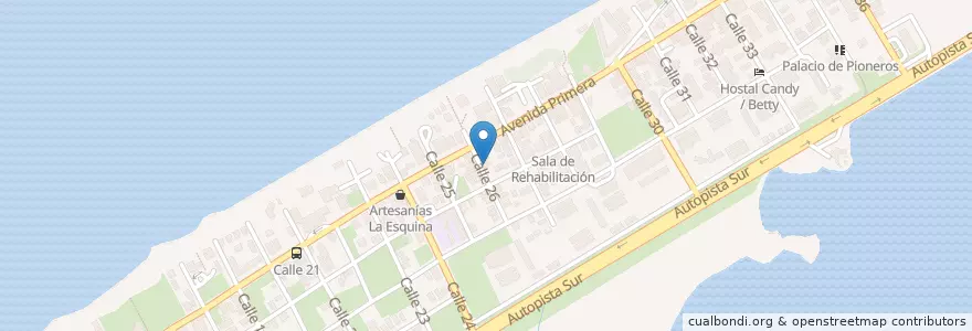 Mapa de ubicacion de Restaurante Guamaire en كوبا, Matanzas, Cárdenas, Varadero.