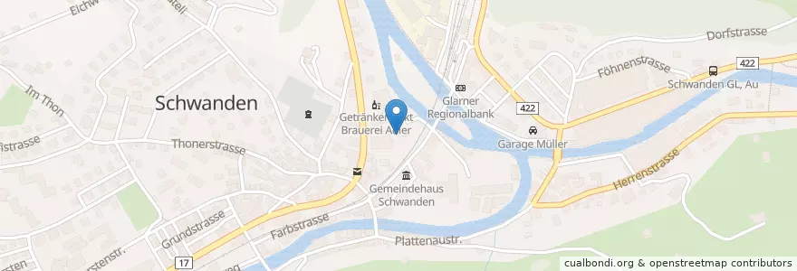 Mapa de ubicacion de Dr. André Beeler en Schweiz/Suisse/Svizzera/Svizra, Glarus, Glarus Süd.