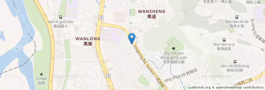 Mapa de ubicacion de 維拉動物醫院 en تایوان, 新北市, تایپه, 文山區.