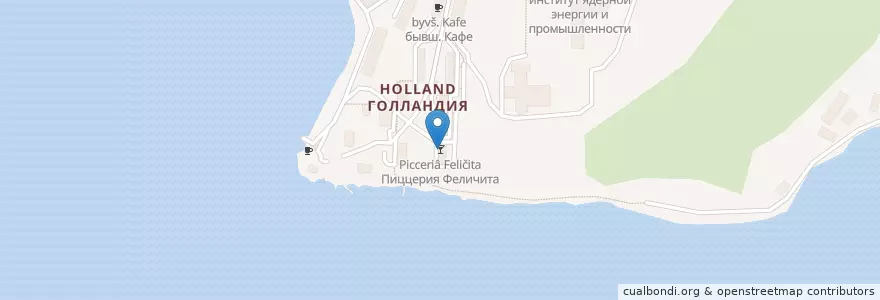 Mapa de ubicacion de Пиццерия Феличита en Rússia, Distrito Federal Do Sul, Sebastopol, Севастополь, Нахимовский Район, Нахимовский Округ.