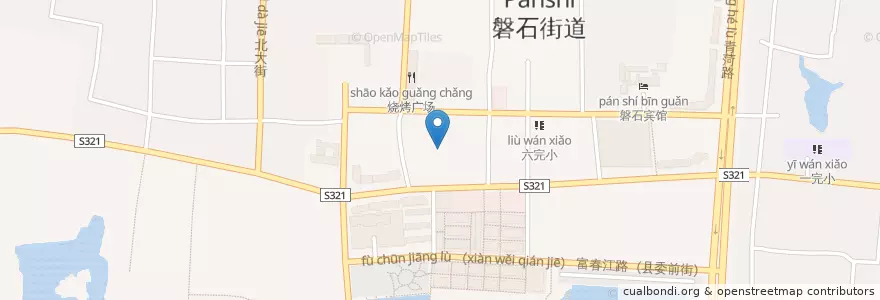 Mapa de ubicacion de 曹县 (Cao) en چین, شاندونگ, 菏泽市, 曹县 (Cao).