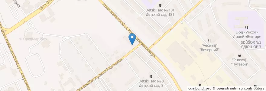 Mapa de ubicacion de Совкомбанк en Россия, Дальневосточный Федеральный Округ, Хабаровский Край, Городской Округ Хабаровск.
