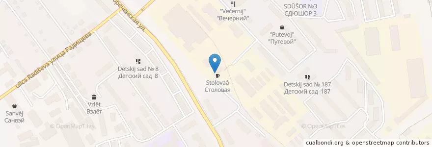 Mapa de ubicacion de Столовая en Russland, Föderationskreis Ferner Osten, Region Chabarowsk, Городской Округ Хабаровск.