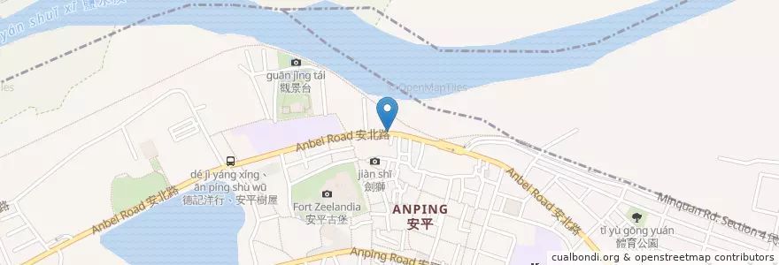 Mapa de ubicacion de 尋味坊 en Taiwan, 臺南市, 安平區.