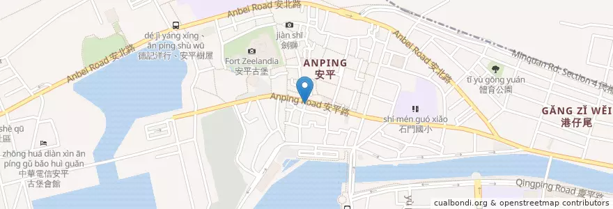 Mapa de ubicacion de 服安藥局 en 臺灣, 臺南市, 安平區.