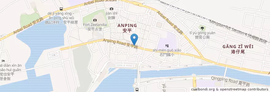 Mapa de ubicacion de 黃家傳統蝦捲 en 臺灣, 臺南市, 安平區.
