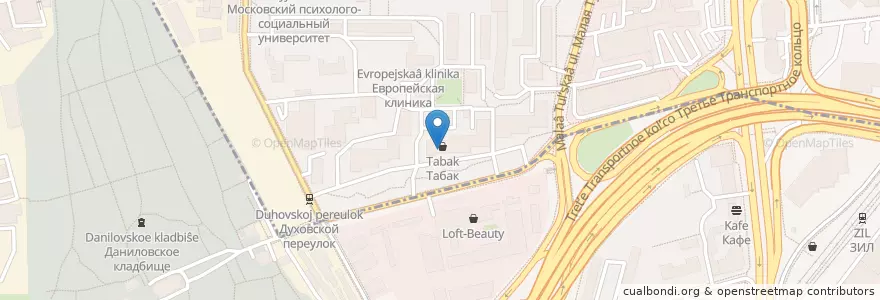 Mapa de ubicacion de Горздрав en Rusland, Centraal Federaal District, Moskou, Южный Административный Округ, Донской Район.