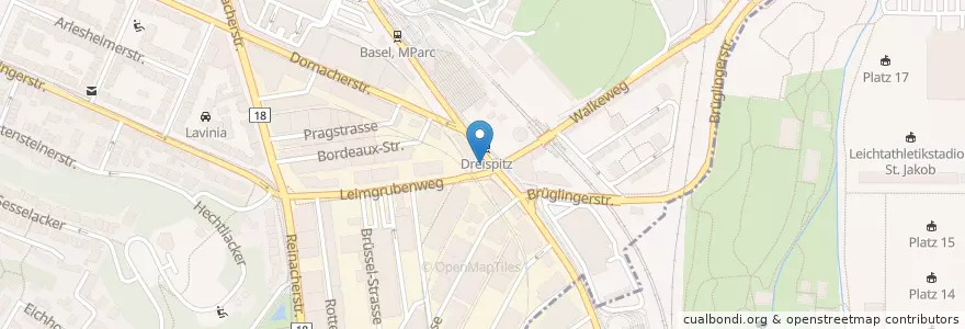 Mapa de ubicacion de Job Factory en Suiza, Basilea-Campiña, Basilea-Ciudad, Basilea.