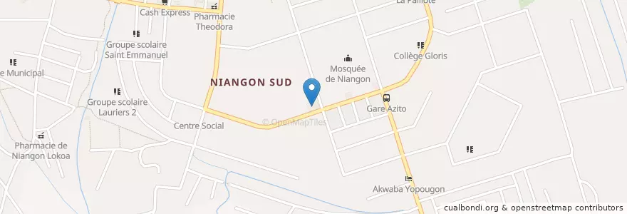 Mapa de ubicacion de Pharmacie Asalam en 科特迪瓦, 阿比让, Yopougon.