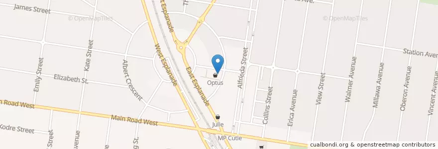 Mapa de ubicacion de Australia Post - St Albans LPO en Australia, Victoria, City Of Brimbank.