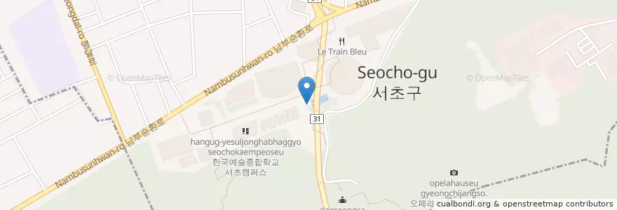 Mapa de ubicacion de 모짜르트 (Café Mozart) en 韩国/南韓, 首尔, 瑞草區, 서초3동, 서초동.