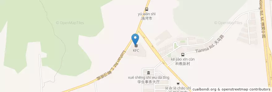 Mapa de ubicacion de KFC en 中国, 湖南省, 长沙市 / Changsha, 岳麓区.
