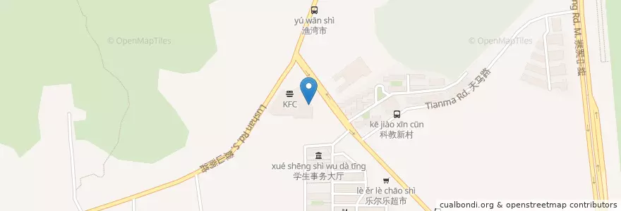 Mapa de ubicacion de 梦幻餐厅 en چین, هونان, 长沙市 / Changsha, 岳麓区.