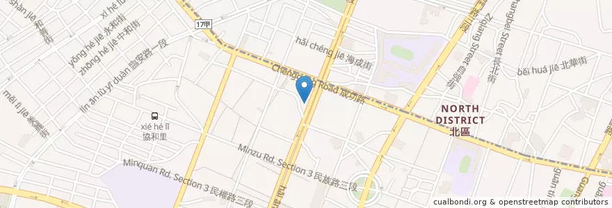 Mapa de ubicacion de 清之心燒烤 en 台湾, 台南市.