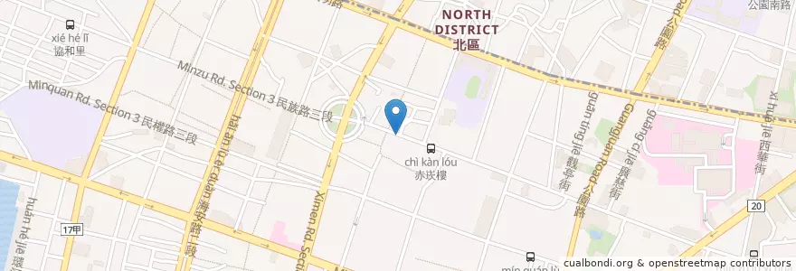 Mapa de ubicacion de DEAR HOME en 台湾, 台南市, 中西区.