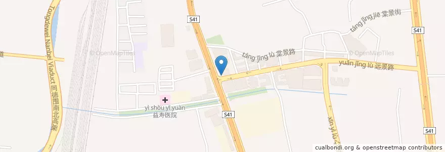 Mapa de ubicacion de 中国银行 en Çin, Guangdong, 广州市, 白云区.