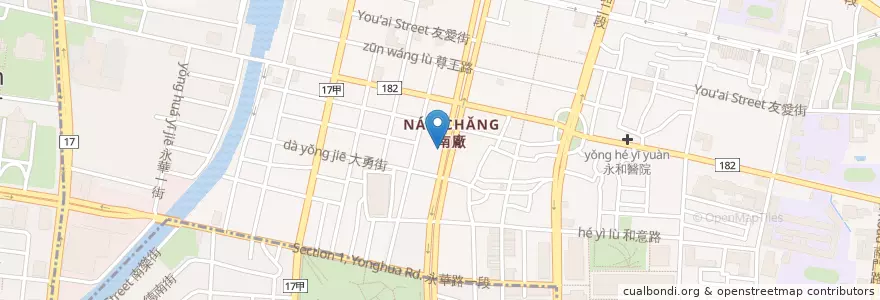 Mapa de ubicacion de 集品蝦仁飯 en 臺灣, 臺南市, 中西區.