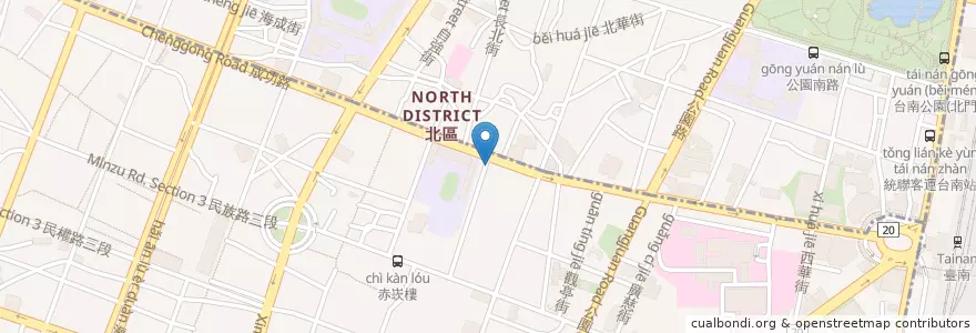 Mapa de ubicacion de George house en 臺灣, 臺南市.