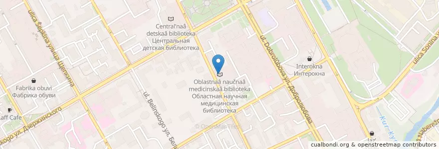 Mapa de ubicacion de Областная научная медицинская библиотека en Russia, Central Federal District, Kursk Oblast, Kursky District, Kursk.