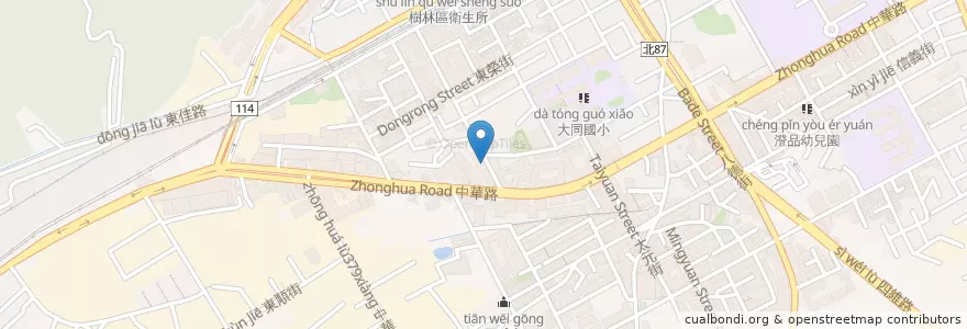 Mapa de ubicacion de 珍香牛肉麵 en Taiwan, 新北市, 樹林區.