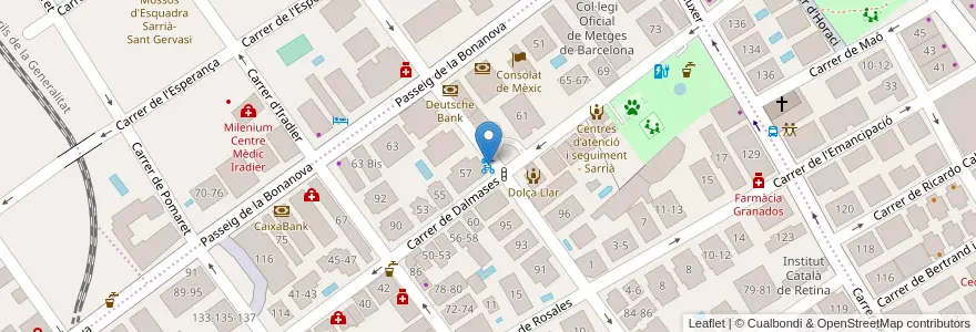 Mapa de ubicacion de 329 - Carrer de les Escoles Pies 99 en 西班牙, Catalunya, Barcelona, Barcelonès, Barcelona.