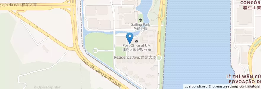 Mapa de ubicacion de 中國銀行 Banco da China en الصين, Universidade De Macau Em Ilha De Montanha 澳門大學橫琴校區, غوانغدونغ, 珠海市, 香洲区.