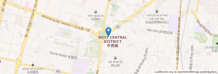 Mapa de ubicacion de 郭記蒸好味湯包 en Tayvan, 臺南市, 中西區.