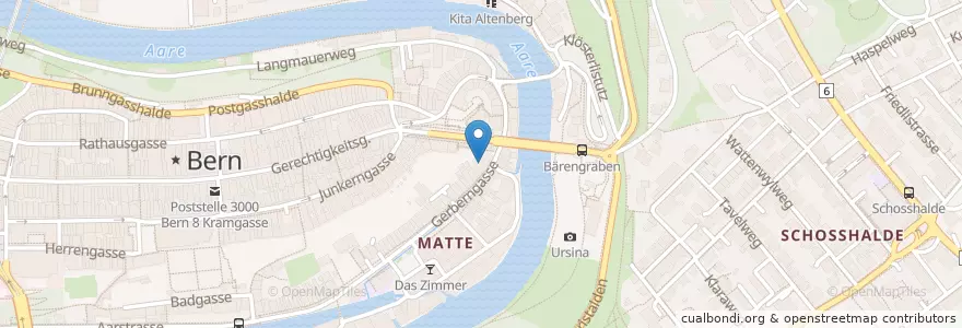 Mapa de ubicacion de Karate Club Bern en Suíça, Berna, Verwaltungsregion Bern-Mittelland, Verwaltungskreis Bern-Mittelland, Bern.