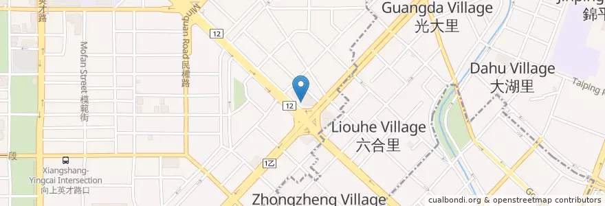 Mapa de ubicacion de 彰化商業銀行 en تايوان, تاي شانغ, 西區, 北區.