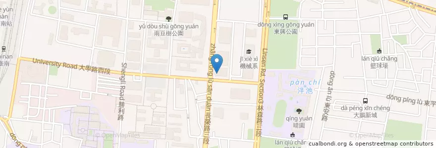 Mapa de ubicacion de 奇美咖啡館 en تایوان, 臺南市, 東區.