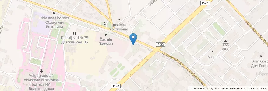 Mapa de ubicacion de Управление Роспотребнадзора по Волгоградской области en Russia, South Federal District, Volgograd Oblast, Volgograd.