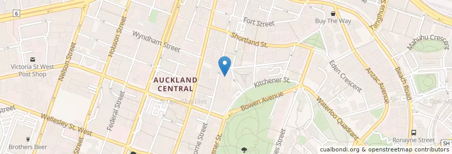 Mapa de ubicacion de Dengdeng en New Zealand, Auckland, Waitematā.