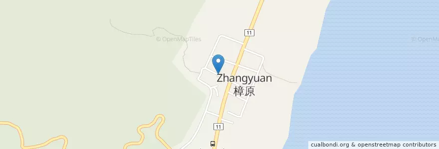 Mapa de ubicacion de 樟原長老教會 en Тайвань, Тайвань, Тайдун, 長濱鄉.
