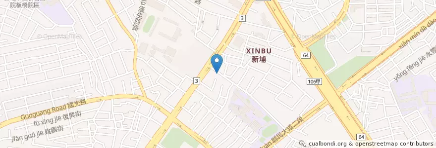 Mapa de ubicacion de 林樹成骨節整復 en Taiwan, 新北市, 板橋區.