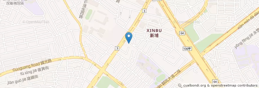 Mapa de ubicacion de 梁記港式小火鍋 板橋文化旗艦店 en Taïwan, Nouveau Taipei, Panchiao.
