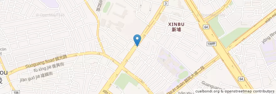 Mapa de ubicacion de 中華一餅板橋文化店 en تايوان, تايبيه الجديدة, 板橋區.