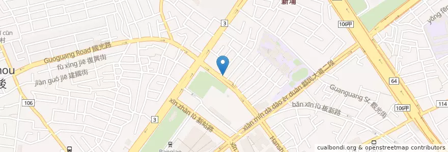 Mapa de ubicacion de 田香園滴雞精 en Taiwan, Neu-Taipeh, Banqiao.