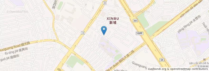 Mapa de ubicacion de 各式快炒 en 臺灣, 新北市, 板橋區.