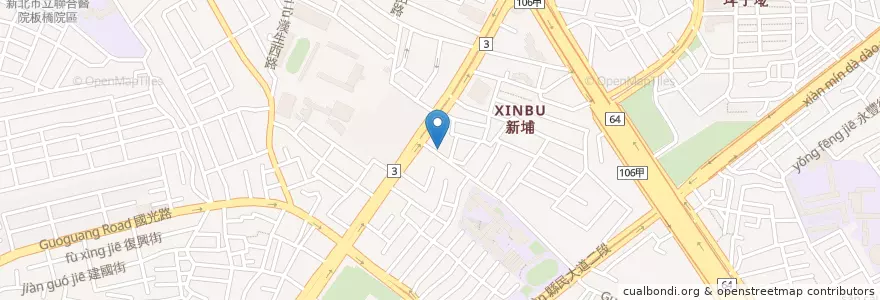 Mapa de ubicacion de 瑞麟美而美 en Тайвань, Новый Тайбэй, 板橋區.