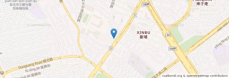 Mapa de ubicacion de 路易‧莎咖啡 en 타이완, 신베이 시, 반차오 구.