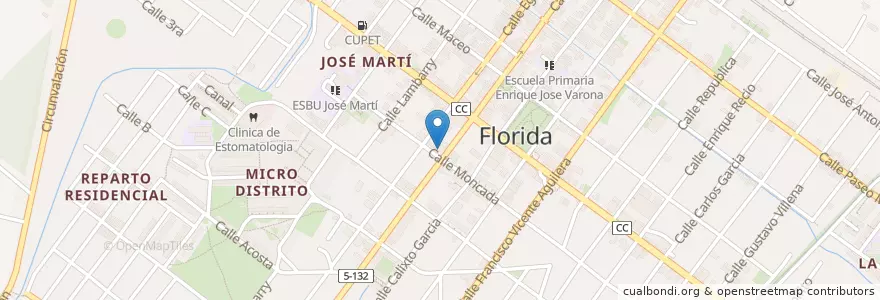 Mapa de ubicacion de Templo Bautista en 古巴, Camagüey, Florida, Ciudad De Florida.
