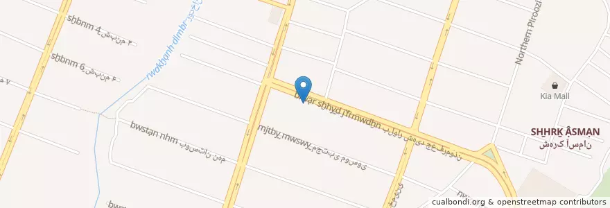 Mapa de ubicacion de درمانگاه شبانه روزی ستوده en 이란, استان البرز, شهرستان کرج, بخش مرکزی شهرستان کرج, کرج.